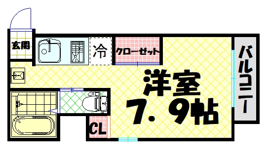 レオンコンフォート弁天町の間取り写真