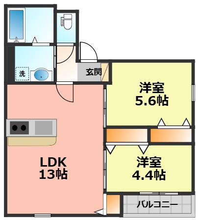 地下鉄名城線 志賀本通駅 徒歩4分 3階建 新築の間取り写真