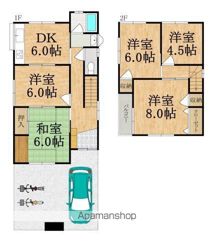王寺舟戸3丁目戸建の間取り写真