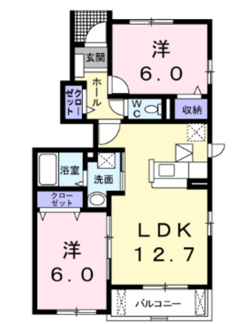 能勢電鉄妙見線 多田駅 徒歩9分 2階建 築18年の間取り写真