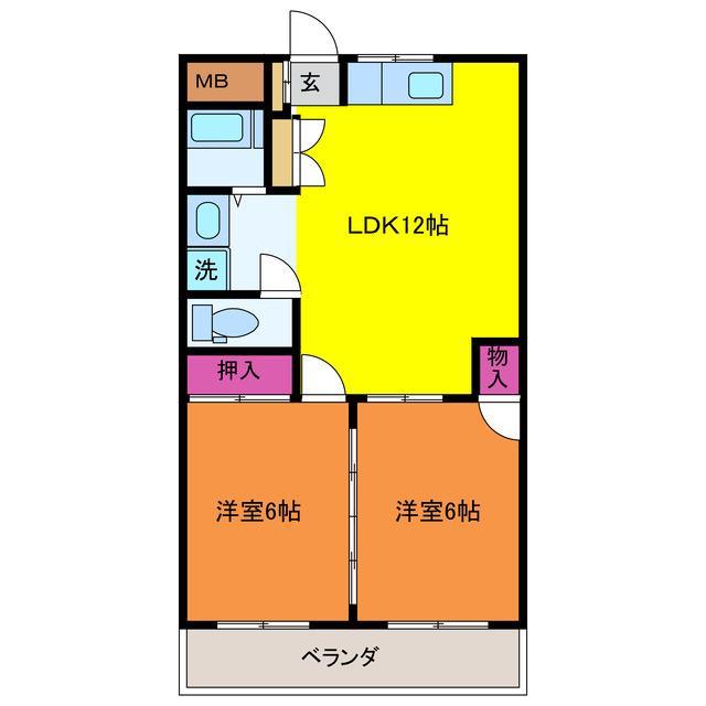 中善ハイツの間取り写真