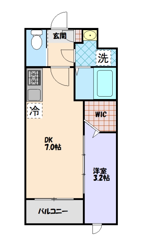 仙台市地下鉄南北線 愛宕橋駅 徒歩6分 3階建 築6年の間取り写真
