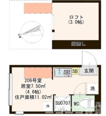 クリエイティブテラス東葛西の間取り写真