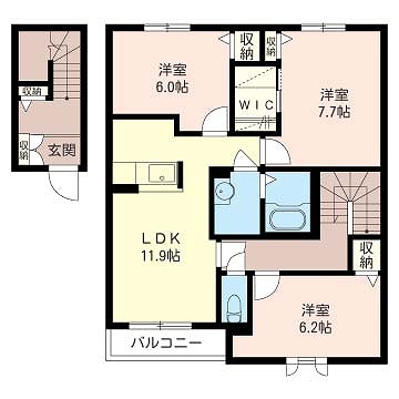 アルベアールパセオA棟の間取り