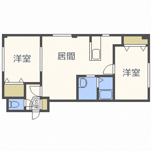 札幌市手稲区前田五条のアパートの間取り