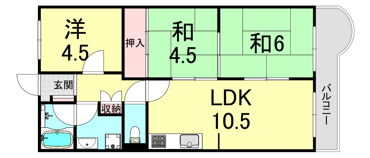 グリーン北塩屋の間取り