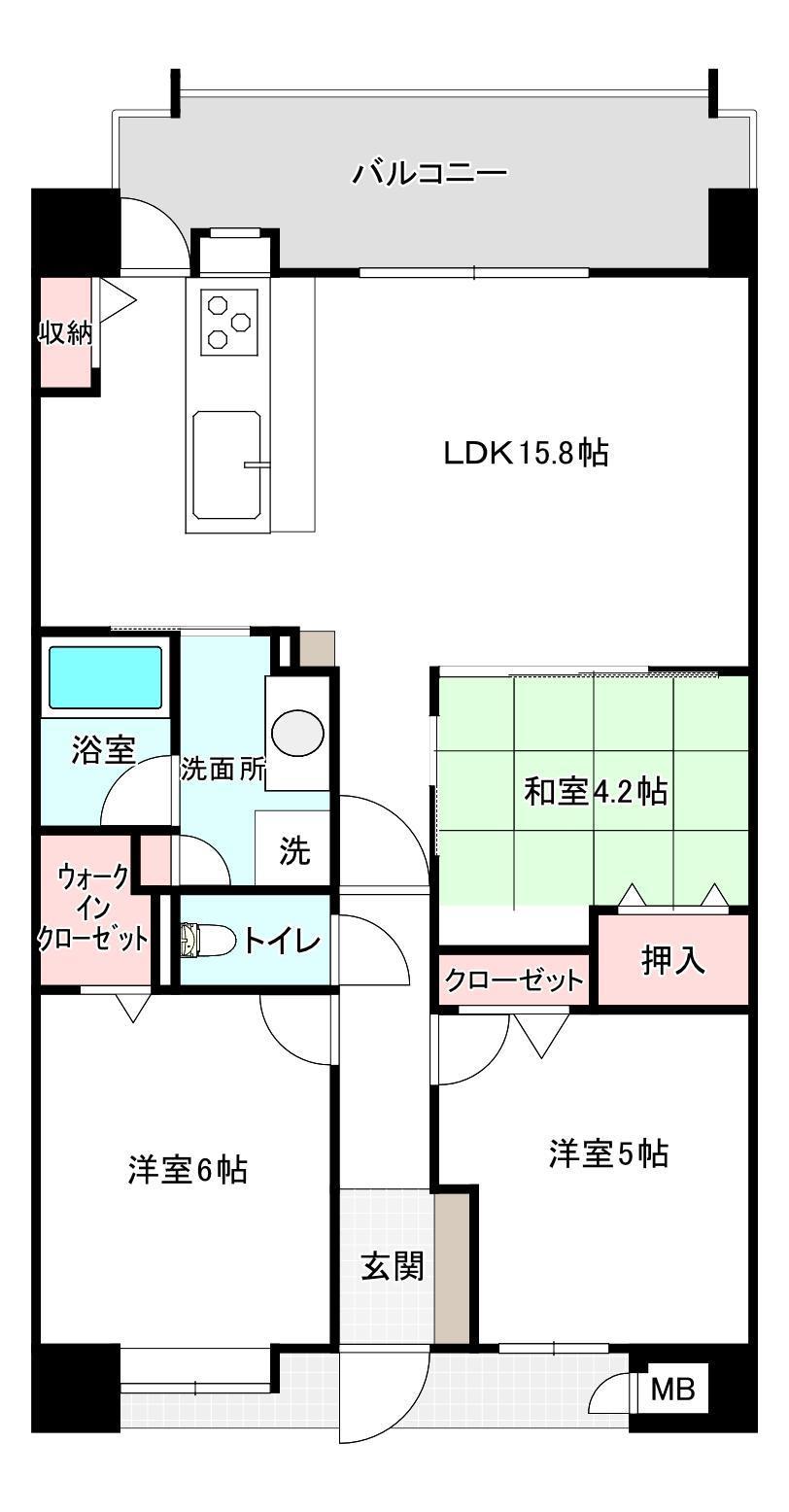 リヴィエールステージ西新町の間取り