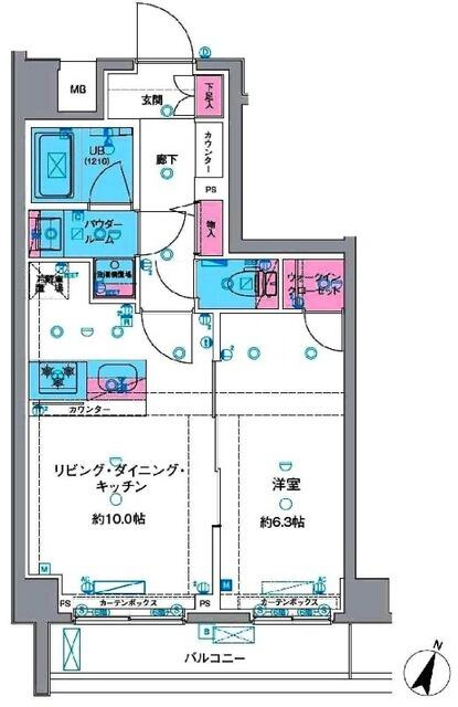 大田区仲池上のマンションの間取り