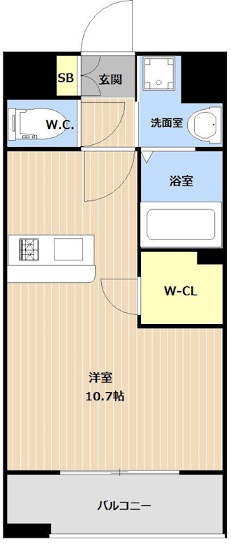 福岡市南区市崎のマンションの間取り