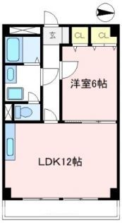 狭山市鵜ノ木のマンションの間取り