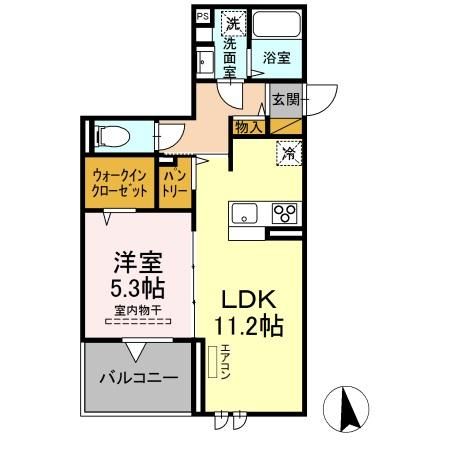 つくば市みどりの中央学校前分譲賃貸住宅の間取り