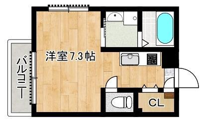 熊本県熊本市中央区新屋敷３（マンション）の賃貸物件の間取り