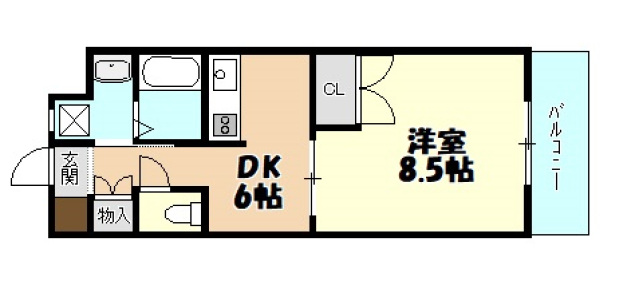 広島市安佐南区長楽寺のマンションの間取り