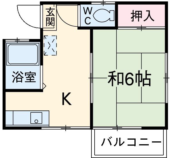 愛知県大府市月見町１（アパート）の賃貸物件の間取り