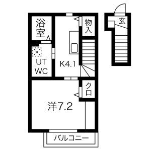 柴田郡大河原町大谷のアパートの間取り