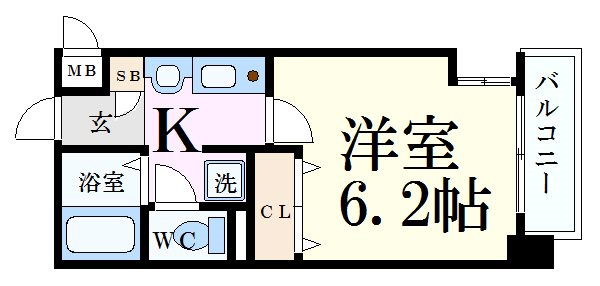 プレサンス神戸駅前の間取り