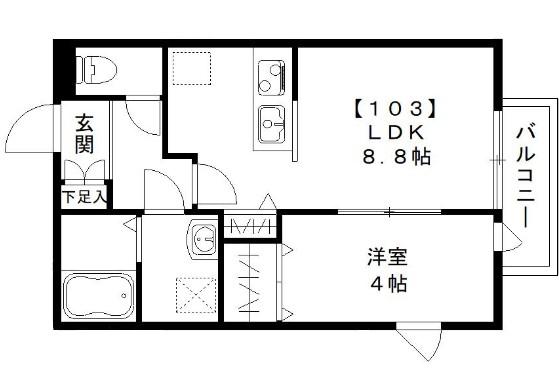 市原市加茂のアパートの間取り