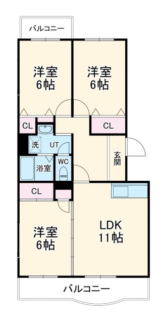 サンポール幸和の間取り