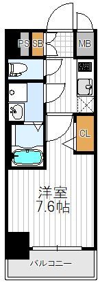 【エスライズ天王寺ＥＡＳＴの間取り】