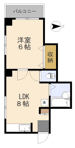 【広島市中区十日市町のマンションの間取り】