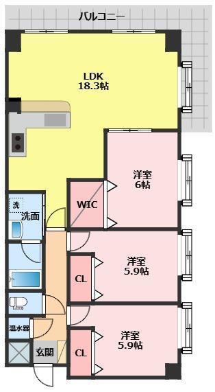 マンションサンフラワーの間取り