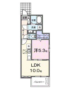 半田市宮本町のアパートの間取り