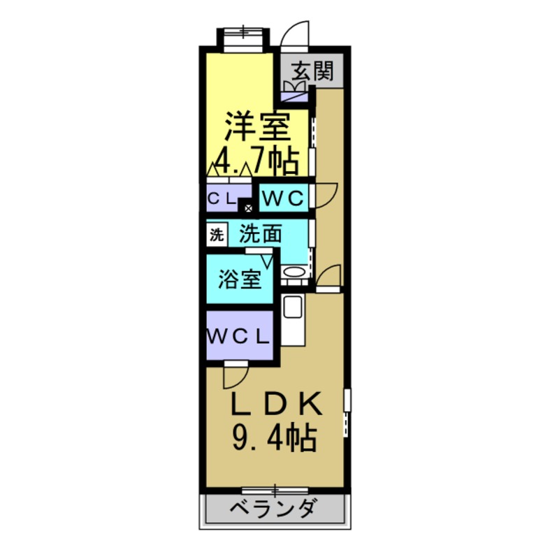 キャッスル常滑　南棟の間取り