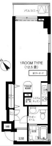 渋谷区代々木のマンションの間取り