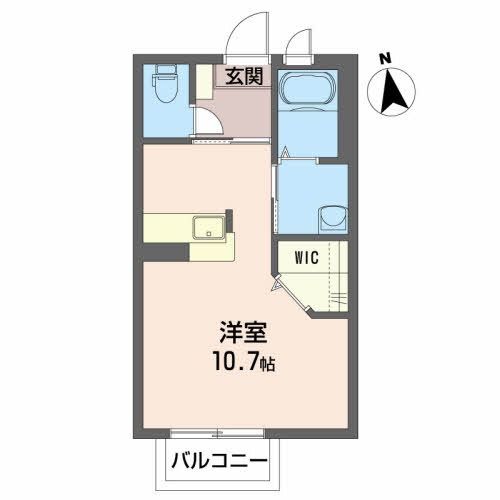 郡山市芳賀のアパートの間取り