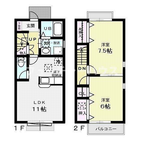 サニーヒル東前　Ａ棟の間取り