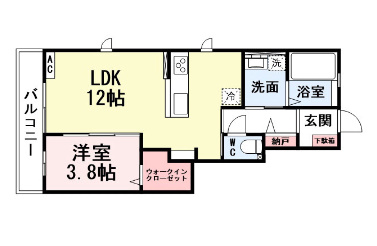 TWIN LEAF COAT B棟の間取り