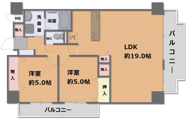 イーグルコート椥辻の間取り