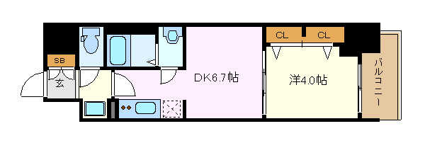 プレサンスTHE高岳の間取り