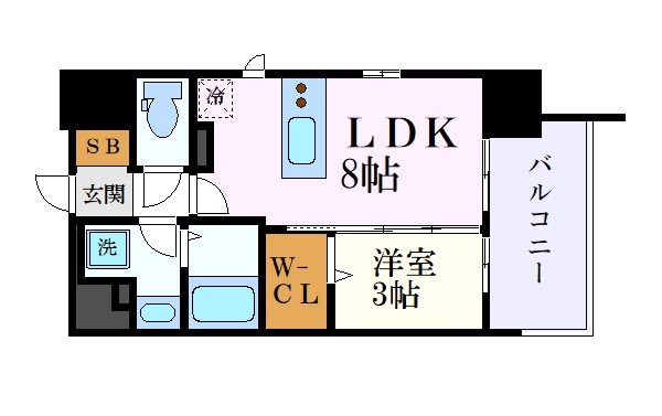 名古屋市中区栄のマンションの間取り