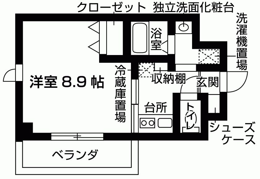 京都市北区紫野泉堂町のマンションの間取り