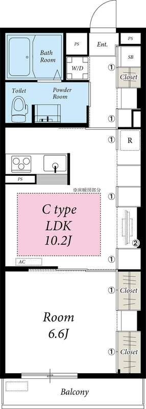 柏市豊四季のマンションの間取り