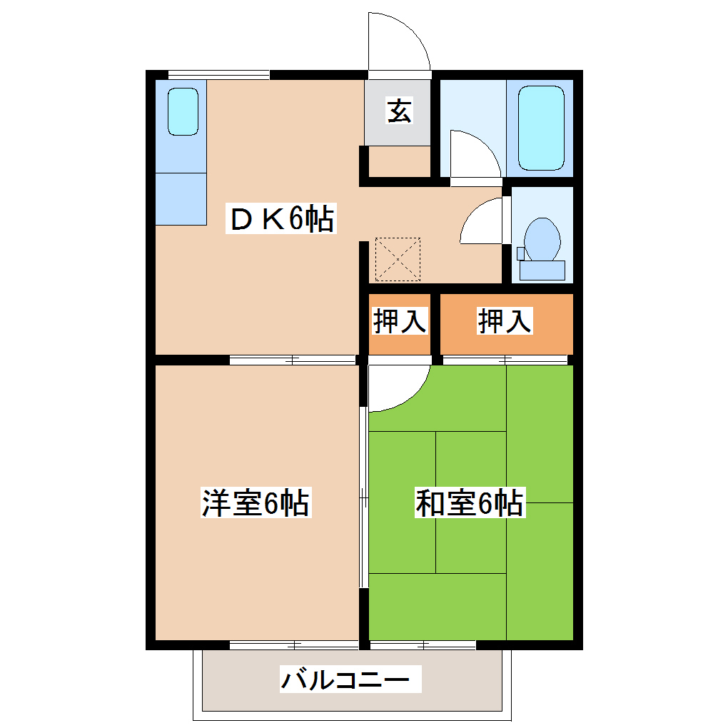 アメニティハイツA棟の間取り