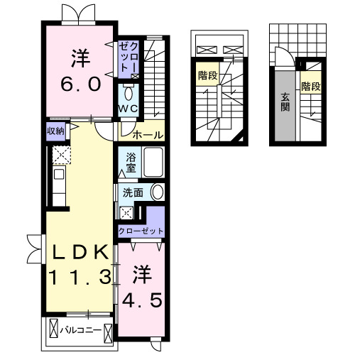 モデッサはるの間取り