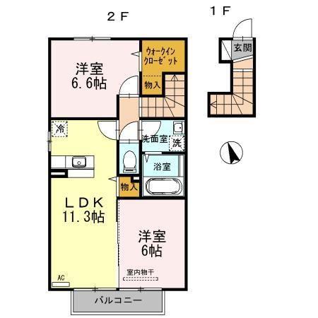 クイーンズタウンA（エー）の間取り