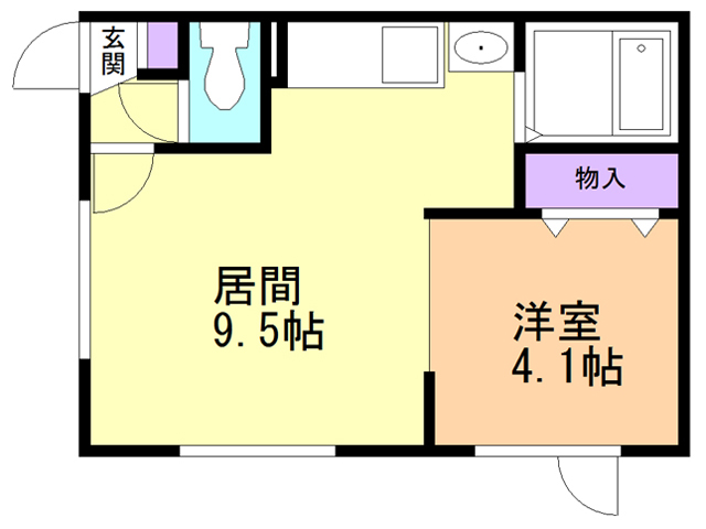 苫小牧市新明町のアパートの間取り