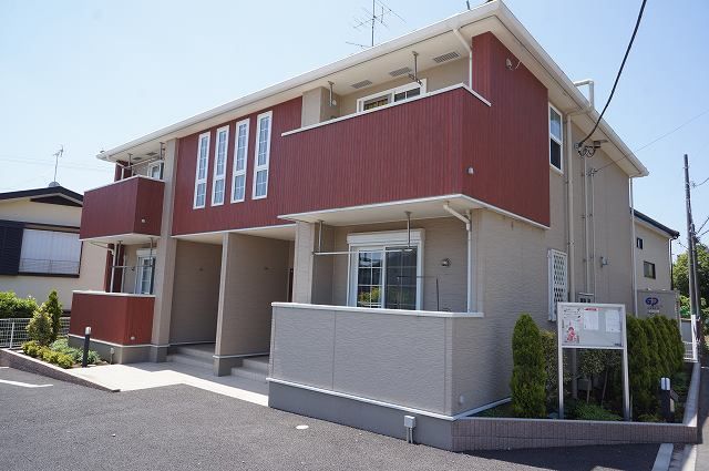 野田市谷津のアパートの建物外観