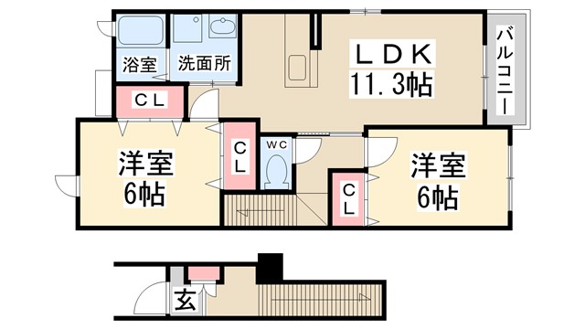 サンキング城山の間取り