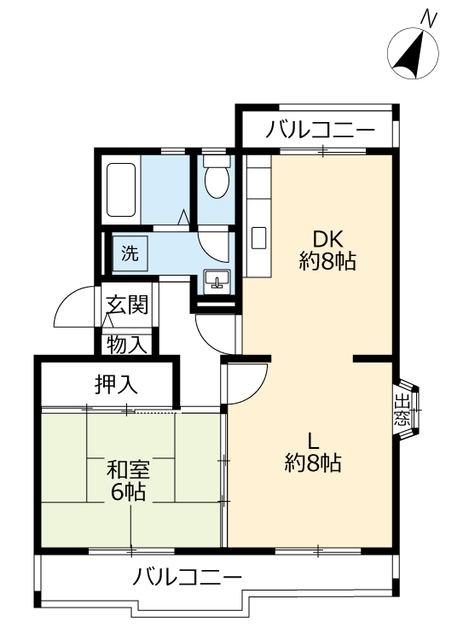 ＵＲグリーンタウン槇島の間取り