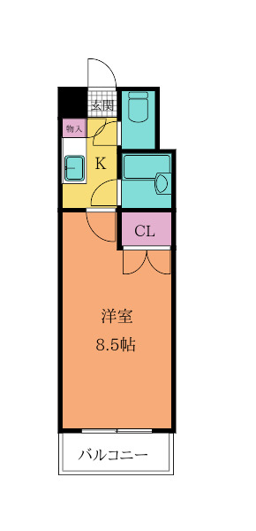 Ｆ’ｓｆｌａｔｓ古船場の間取り