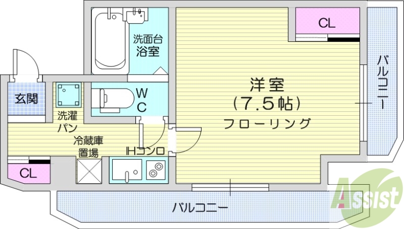 アルファスクエア大通の間取り