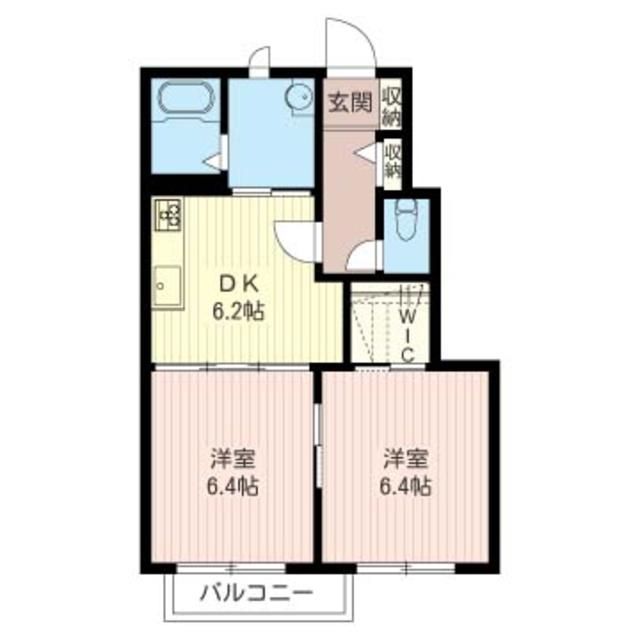 宇都宮市兵庫塚のアパートの間取り