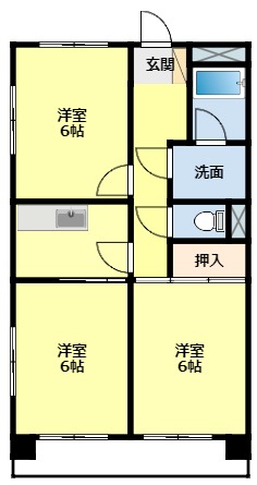 豊田市陣中町のマンションの間取り