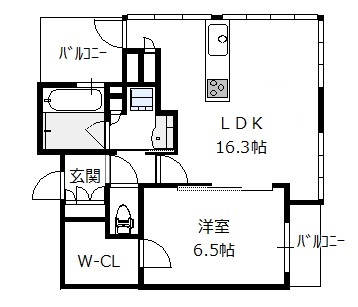 ジオグランデ梅田の間取り