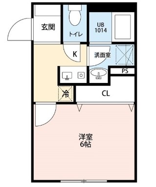 【熊谷市宮本町のアパートの間取り】