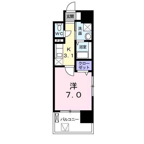 【北九州市八幡東区春の町のマンションの間取り】